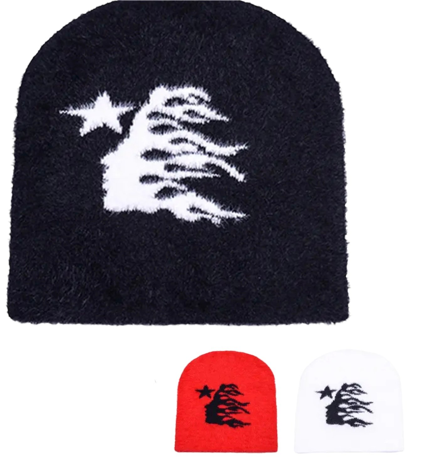 帽子 Hellstar Beanie Hellstar Flame Beanie - Grey – LacedUp